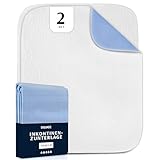 Dreamzie Inkontinenzunterlage Waschbar 75 x 90 cm - Matratzenschoner Saugfähig und Wasserdicht - Inkontinenz Bettunterlage - 2er-Set