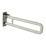 TRUTZHOLM WC Wandstützgriff klappbar 60 cm WC Haltegriff für Senioren, zur Wandmontage WC Aufstehhilfe Haltegriff für das Bad, Leuchtringe