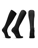 DANISH ENDURANCE Bio-Baumwolle Kompressionsstrümpfe, 14-18 mmHg, Unisex, für Damen & Herren, 1 oder 3 Paar (Schwarz, 39-42)