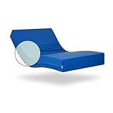 Geriafy - HR-Matratze Professional, 15 cm hoch | Wasserdichter Bezug | Geeignet für elektrisch verstellbare Lattenroste (90x200 cm), Blau