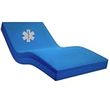 Krankenhaus-Reha-Matratze mit wasserdichter (abwaschbarer) Schutzhülle Made in Europe 90 x 200 x 15. Wasserdichter Matratzenbezug in blau. atmungsaktiv und abwischbar. Krankenhausqualität (90x200x15)