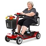 Unificare Elektromobil​ Seniorenmobil​ für Senioren,elektroroller mit sitz 22 km 4 Räder Reise Klappbar Mobilitätsroller mit Korb Leichte Batterietragfähigkeit bis 190 kg Elektroroller