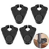 4 Stück Krückenhalter Schwarz Stockhalter für Gehstöcke Gehstock Halterung,Fest Fixiert,für Krücken mit Einem Durchmesser von 1,6-2,5 cm,Kann auf Schreibtischen,Nachttischen Installiert Werden
