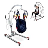 Mobiclinic®, Patientenlift, Elektrisch, Modell fortuna basic, Inklusive transfergurt, Tragfähigkeit bis 135 kg, Zwei akkus, Hebelift für patienten, Verstellbar, Sicherheitsrollen, Schwerlast