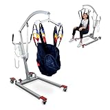 Mobiclinic®, Patientenlift, Elektrisch, Modell fortuna basic, Inklusive transfergurt, Tragfähigkeit bis 180 kg, Zwei akkus, Hebelift für patienten, Verstellbar, Sicherheitsrollen, Schwerlast