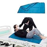 LOSCHEN Rohrschiebeplanen für den Patiententransfer, Schiebeplanen zur Unterstützung des Transfers älterer Menschen (72x120cm（28“x47”）, Blau)